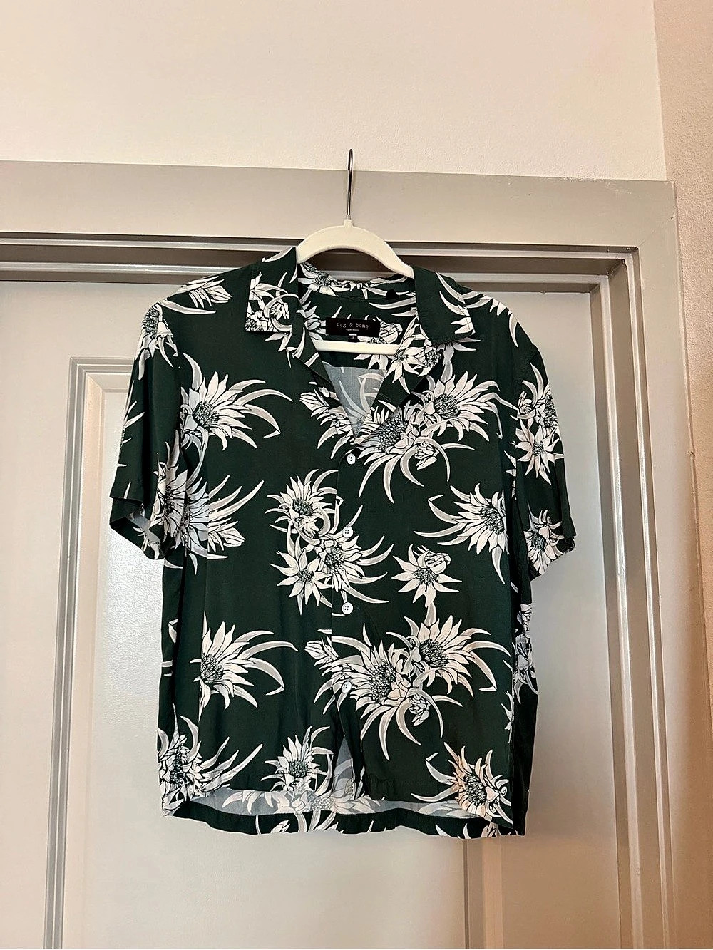 rag and bone camp collar button up shirt